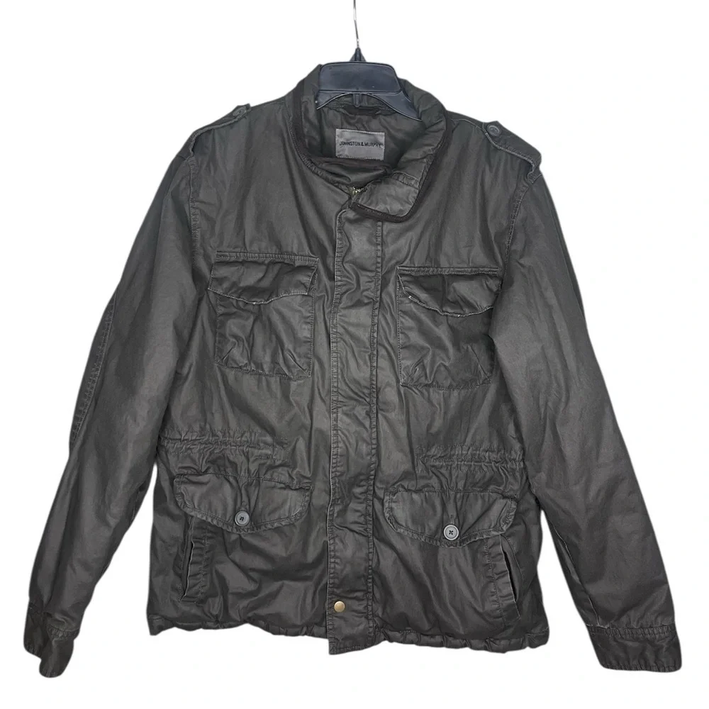 Johnston and Murphy dark brown cotton barn coat size large